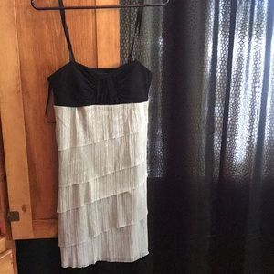 Black and silver cocktail dress